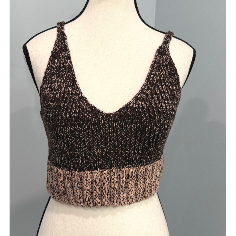 Free People Here All Day Sweater Knit Brami Size Small Grunge Fairycore